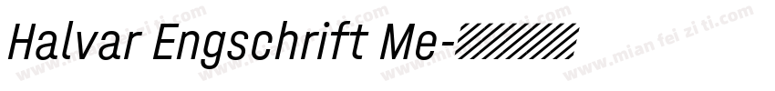 Halvar Engschrift Me字体转换